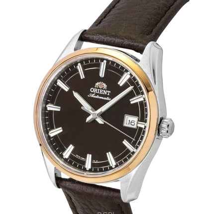 Orient Stretto Leather Strap Brown Dial Automatic RA-AC0R03Y Men's Watch