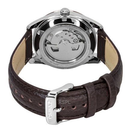Orient Stretto Leather Strap Brown Dial Automatic RA-AC0R03Y Men's Watch