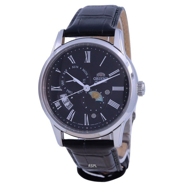 Orient Sun  Moon Black Dial Automatic RA-AK0010B10B Mens Watch