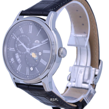Orient Sun  Moon Black Dial Automatic RA-AK0010B10B Mens Watch
