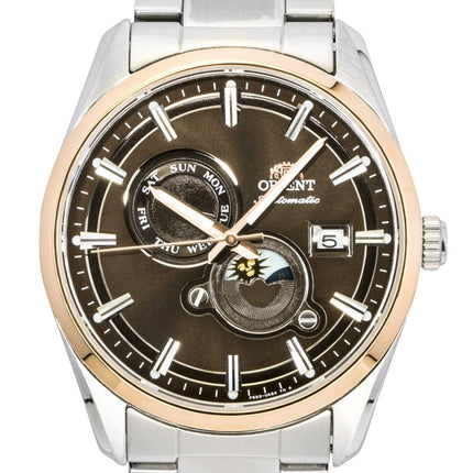 Orient Stretto Contemporary Sun And Moon Phase Stainless Steel Brown Dial Automatic RA-AK0313Y Men's Watch