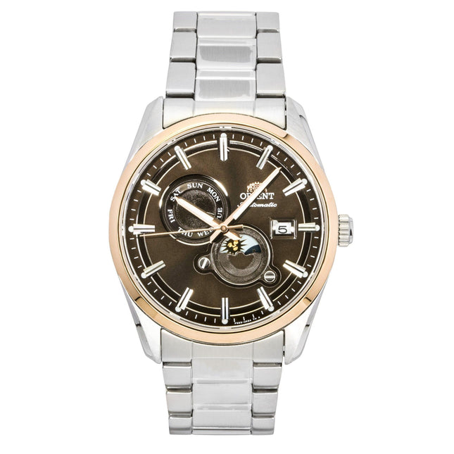 Orient Stretto Contemporary Sun And Moon Phase Stainless Steel Brown Dial Automatic RA-AK0313Y Men's Watch