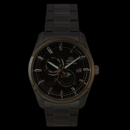 Orient Stretto Contemporary Sun And Moon Phase Stainless Steel Brown Dial Automatic RA-AK0313Y Men's Watch