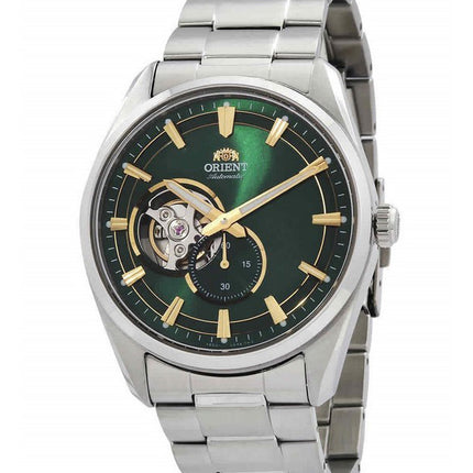 Orient Contemporary Stainless Steel Open Heart Green Dial Automatic RA-AR0008E10B Men's Watch