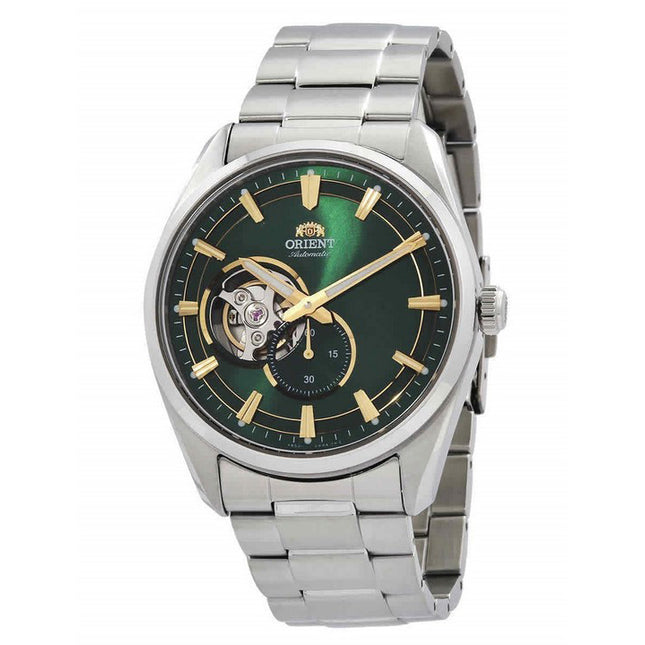 Orient Contemporary Stainless Steel Open Heart Green Dial Automatic RA-AR0008E10B Men's Watch