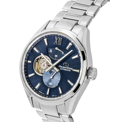 Orient Star Contemporary M34 F7 Stainless Steel Open Heart Blue Dial Automatic RE-BY0010L Men's Watch