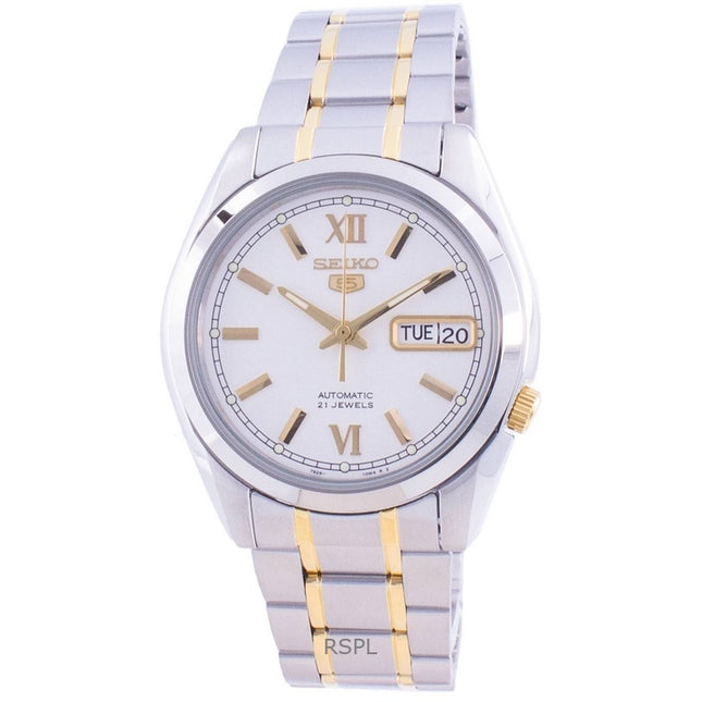 Refurbished Seiko 5 White Dial Automatic SNKL57K1 Men's Watch