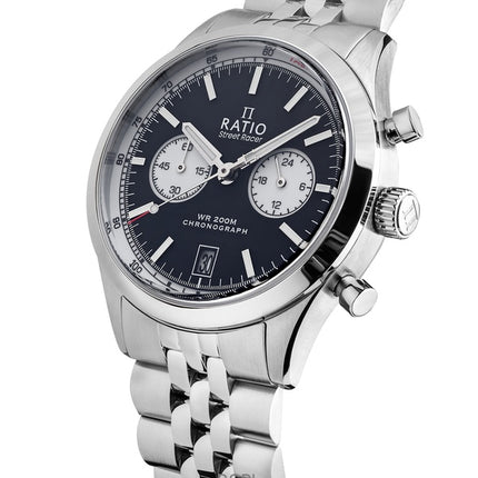 Ratio Street Racer Chronograph RTC012 200M Reverse Panda Dial Watch