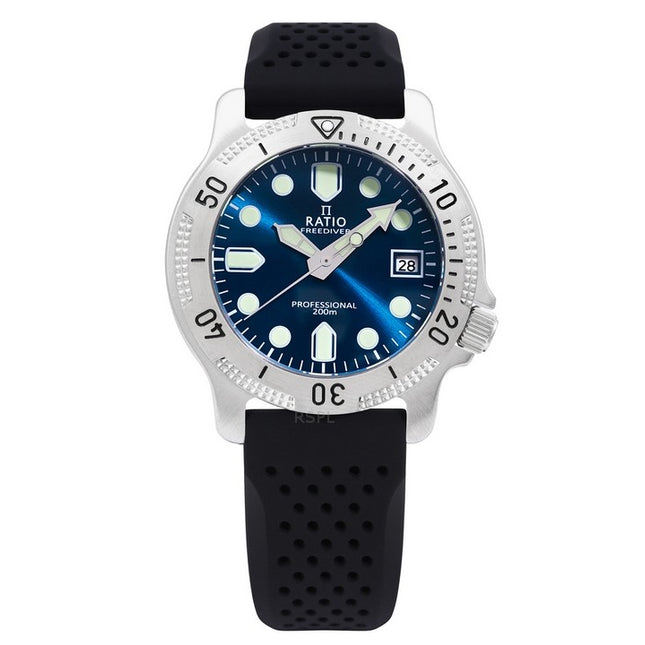 Ratio FreeDiver Professional Sapphire Blue Sunray Dial Quartz RTF023 200M Men's Watch