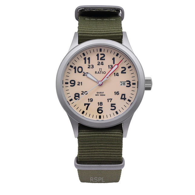 Ratio Quest Men's Field Watch Sapphire Nylon Strap Quartz RTQ011 100M Lewis And Clark Edition