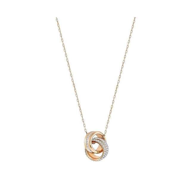 Swarovski Hyperbola Clear Crystals And Rose Gold Tone Plated Pendant 5240525 For Women