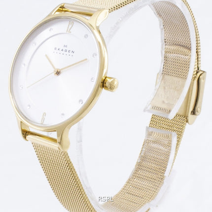 Skagen Anita Gold Tone Mesh Bracelet Crystallized SKW2150 Women's Watch