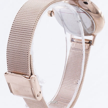 Skagen Anita Silver Dial Crystal Rose Gold-Tone Mesh Bracelet SKW2151 Women's Watch