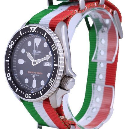 Seiko Automatic Divers Japan Made Polyester SKX007J1-var-NATO23 200M Mens Watch