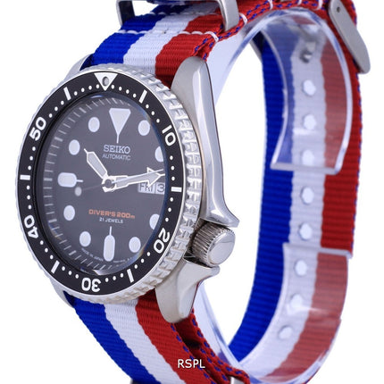 Seiko Automatic Divers Japan Made Polyester SKX007J1-var-NATO25 200M Mens Watch