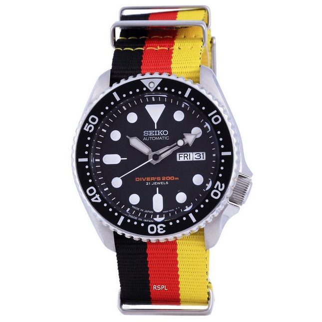 Seiko Automatic Divers Japan Made Polyester SKX007J1-var-NATO26 200M Mens Watch