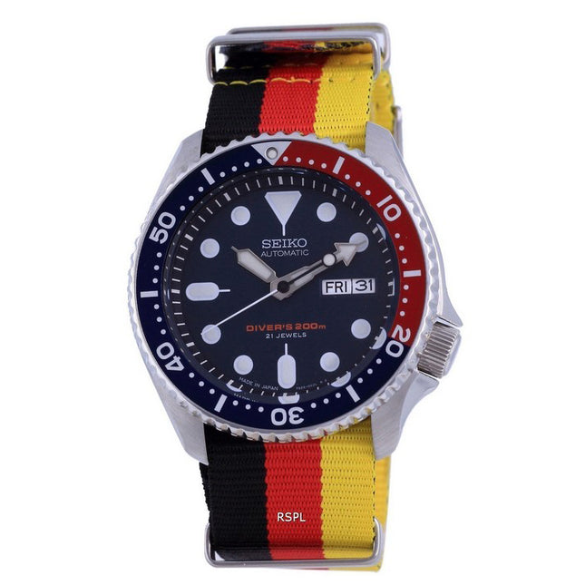 Seiko Automatic Divers Polyester Japan Made SKX009J1-var-NATO26 200M Mens Watch