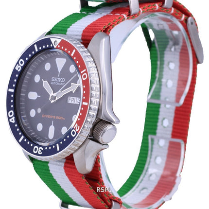 Seiko Automatic Divers Polyester SKX009K1-var-NATO23 200M Mens Watch