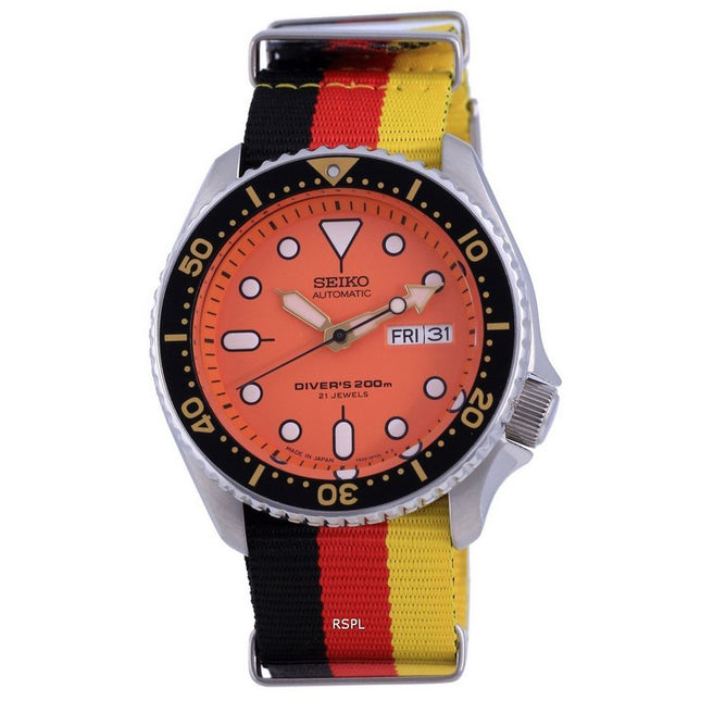 Seiko Automatic Divers Japan Made Polyester SKX011J1-var-NATO26 200M Mens Watch