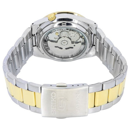 Seiko 5 Two Tone Stainless Steel White Dial 21 Jewels Automatic SNKE04J1 Unisex Watch