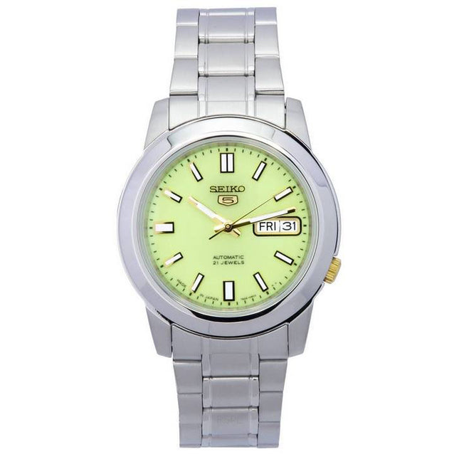 Seiko 5 Stainless Steel Green Dial Automatic SNKK19 SNKK19J1 SNKK19J Men's Watch