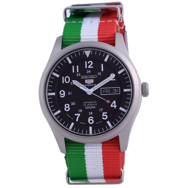 Seiko 5 Sports Automatic Polyester SNZG15J1-var-NATO23 100M Mens Watch