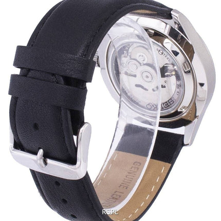 Refurbished Seiko 5 Sports Automatic Black Leather SNZG15K1-var-LS10 100M Men's Watch