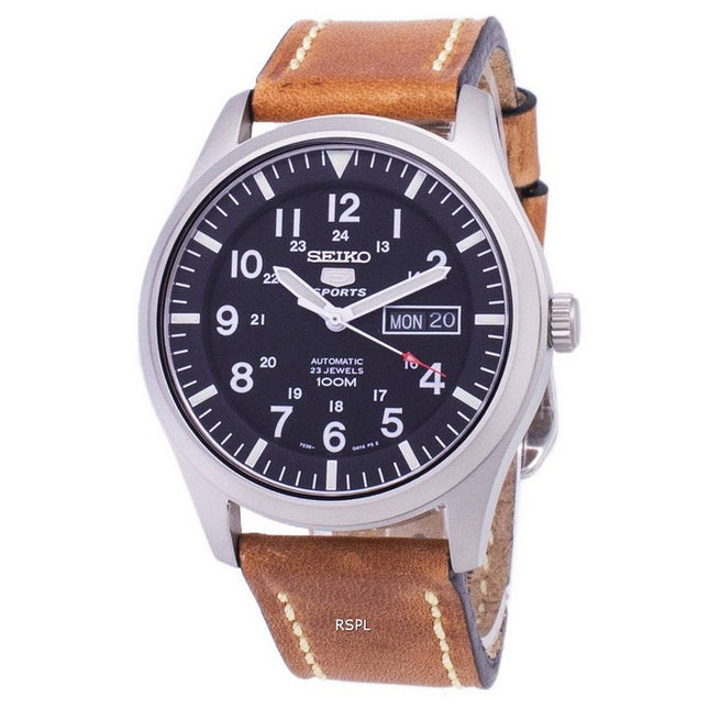 Seiko 5 Sports SNZG15K1-LS17 Automatic Brown Leather Strap Men's Watch