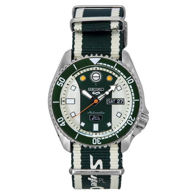 Seiko 5 Sports Honda Super Cub Limited Edition White And Green Dial Automatic SRPJ49K1 100M Men's Watch