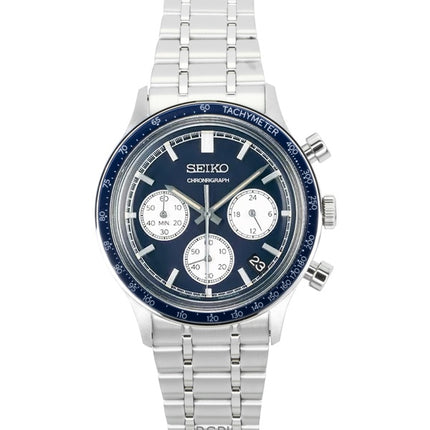 Seiko Chronograph Stainless Steel Blue Dial Quartz SSB477P1 Men's Watch