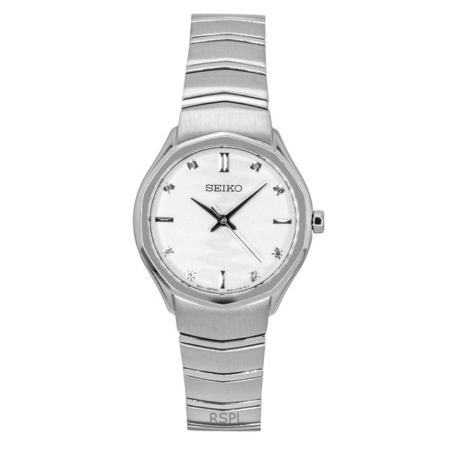 Seiko Conceptual Stainless Steel White Dial Quartz SUR615P1 Women's Watch
