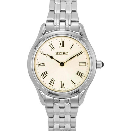 Seiko Stainless Steel Cream Dial Quartz SWR069P1 Women's Watch