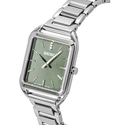 Seiko Essentials Stainless Steel Green Dial Quartz SWR075P1 Women's Watch