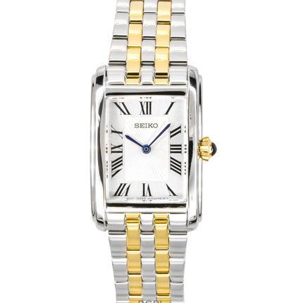 Seiko Two Tone Stainless Steel Silver Dial Quartz SWR087P1 Women's Watch
