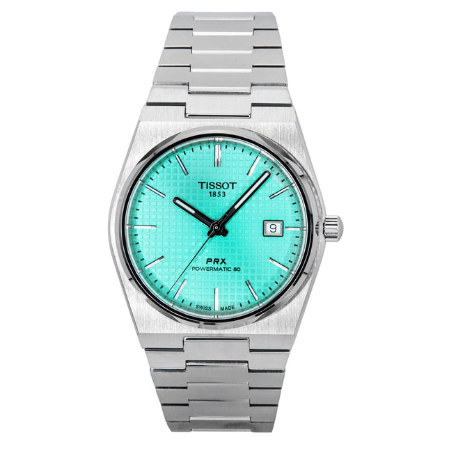 Tissot PRX Powermatic 80 Stainless Steel Light Green Dial Automatic T137.407.11.091.01 100M Men's Watch