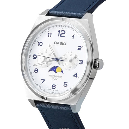 Refurbished Casio Standard Analog Moon Phase White Dial Quartz MTP-M300L-7A Men's Watch