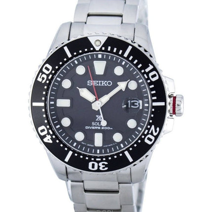 Refurbished Seiko Prospex Black Dial Solar Diver's SNE437P1 200M Men's Watch