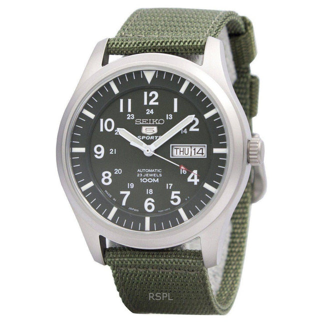 Refurbished Seiko 5 Military Automatic Sports Japan Made SNZG09J1 Men's Watch