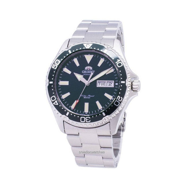 Refurbished Orient Mako III Stainless Steel Green Dial Automatic RA-AA0004E19B 200M Men's Watch