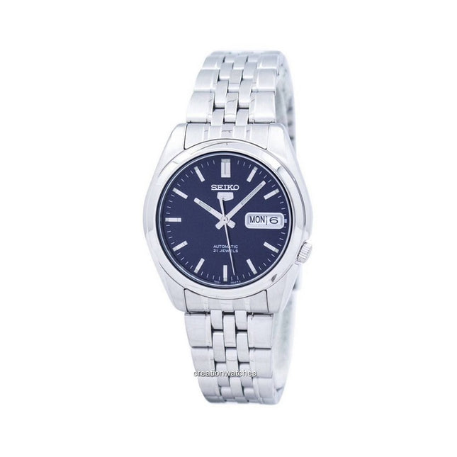 Refurbished Seiko 5 Stainless Steel Dark Blue Dial Automatic SNK357K1 Men's Watch