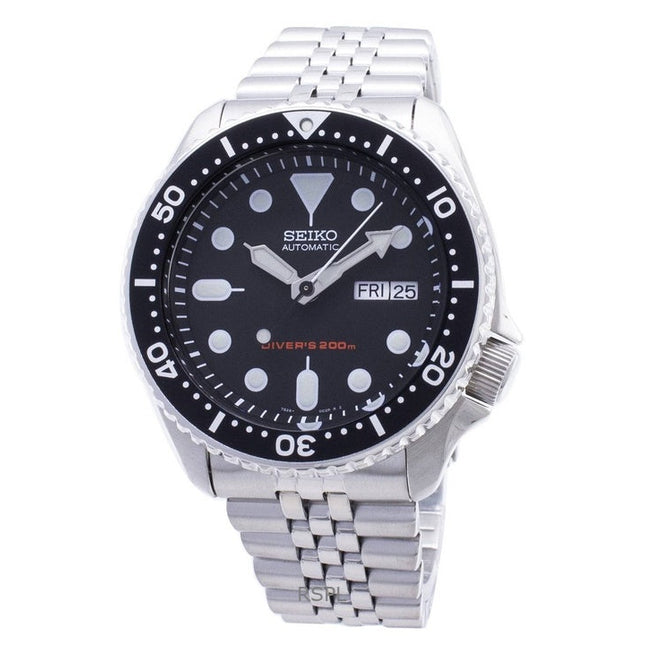 Refurbished Seiko Stainless Steel Black Dial Automatic Diver's SKX007K2 200M Men's Watch
