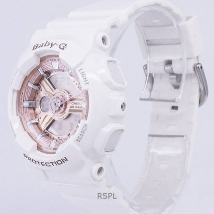 Refurbished Casio Baby-G Analog Digital Resin Strap Copper Dial Quartz BA-110-7A1 100M Women's Watch