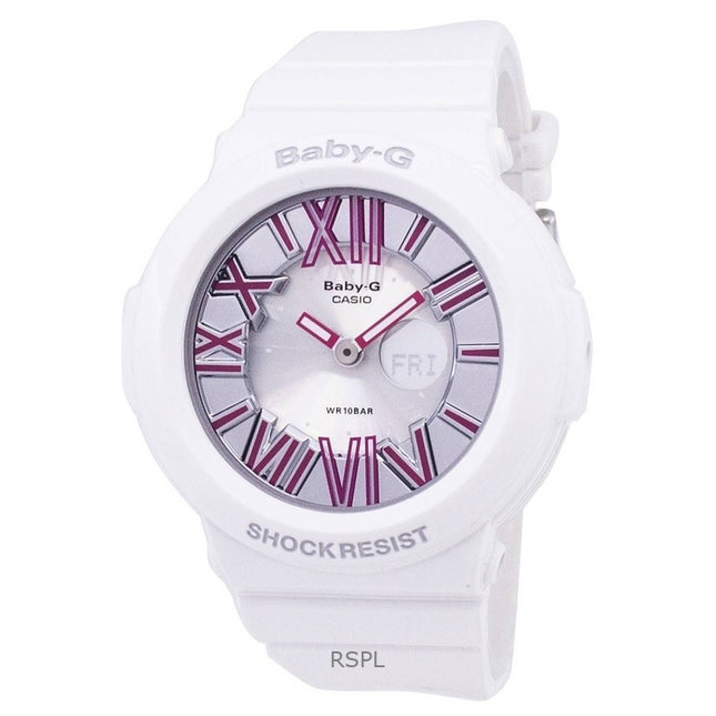 Refurbished Casio Baby-G Analog Digital Neon Illuminator Quartz BGA-160-7B2DR Women's Watch