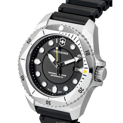 Victorinox Dive Pro Rubber Strap Matt Black Dial Quartz Diver's 241990 300M Men's Watch