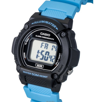 Casio Standard Digital Blue Resin Strap Quartz W-219H-2A2V Men's Watch