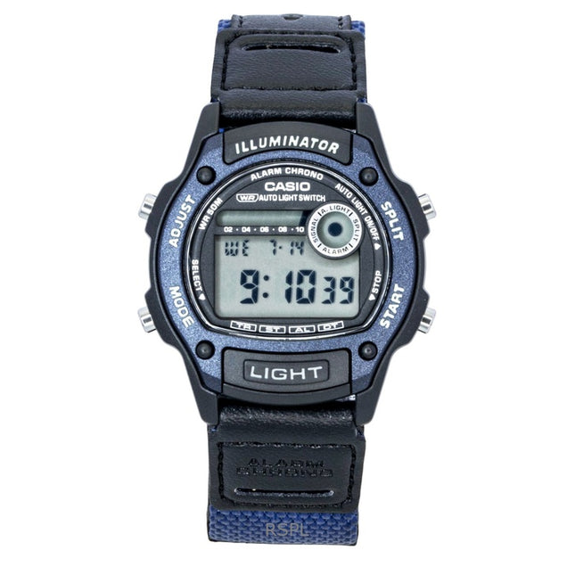 Casio Standard Digital Leather And Cloth Strap Quartz W-220HF-2AV Unisex Watch