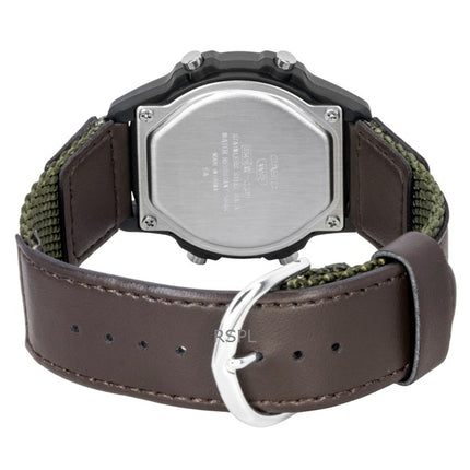 Casio Standard Digital Leather And Cloth Strap Quartz W-220HF-3AV Unisex Watch