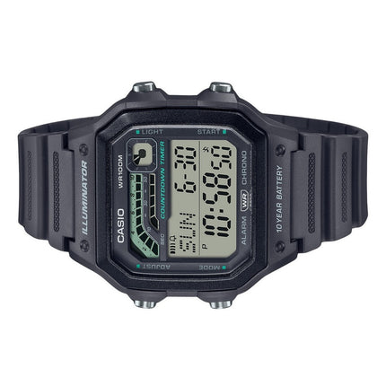 Casio Standard Digital Resin Strap Gray Quartz WS-1600H-8AV 100M Men's Watch