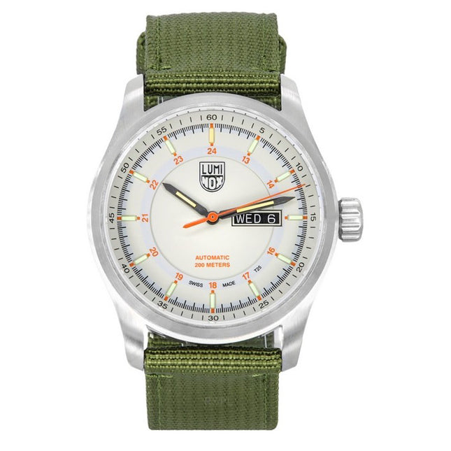 Luminox Atacama Field Cloth Strap Ivory Dial Automatic Diver's XL.1907.NF 200M Men's Watch