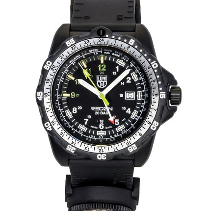 Luminox Recon Nav Spec GMT Rubber Strap Black Dial Quartz Diver's XL.8837.SET 200M Men's Watch